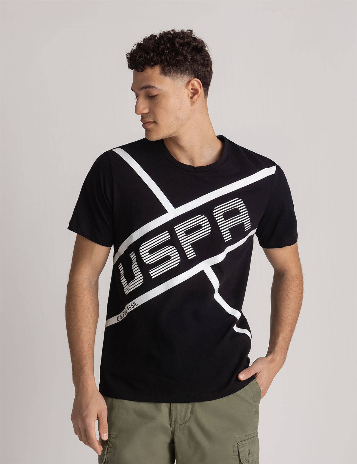 Linear Graphic Jersey T-Shirt for Men | USPA