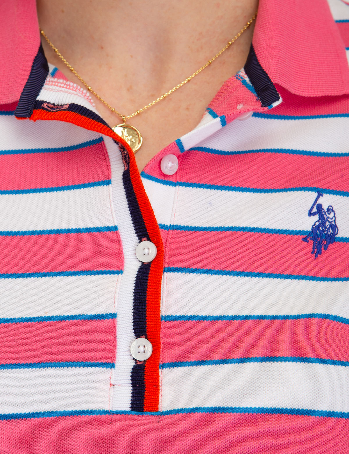 Striped Polo Shirt with Ribbed Cuffs & Embroidered Logo | Casual Short Sleeve