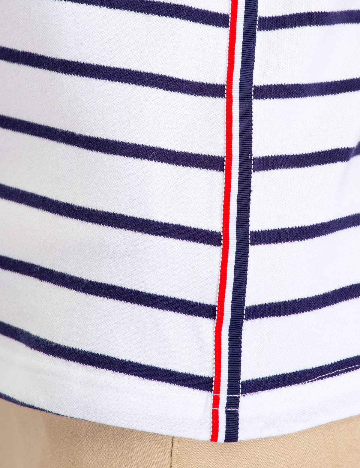 Striped Polo Shirt with Ribbed Cuffs & Embroidered Logo | Casual Short Sleeve
