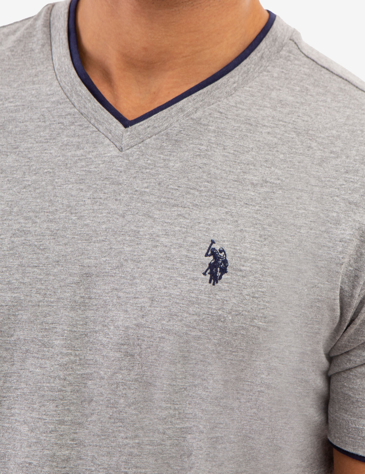 Double V-Neck T-Shirt for Men | Casual Slim Fit Tee