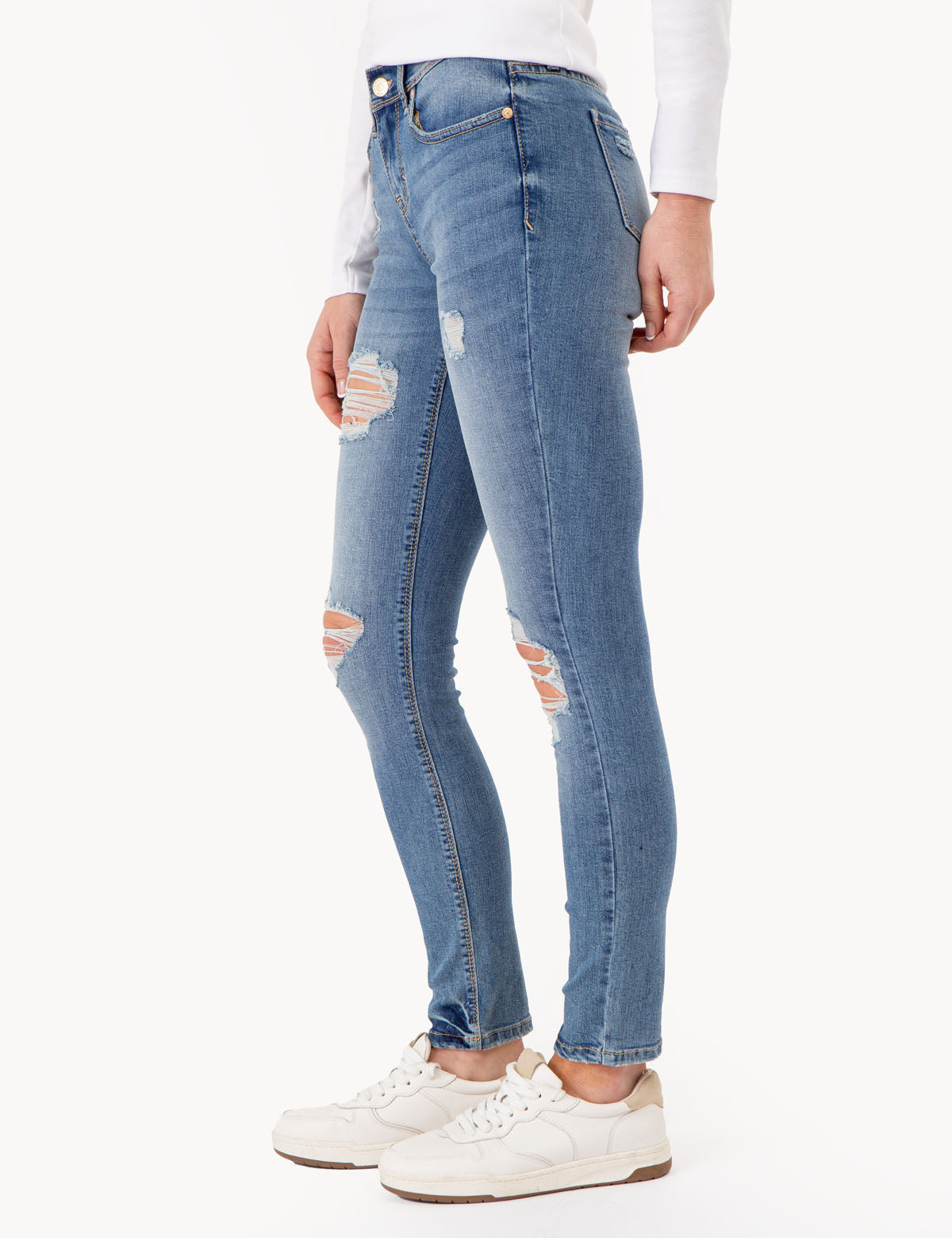 Super Skinny Jeans for Women - Stretch Denim with Waist-Defining Fit