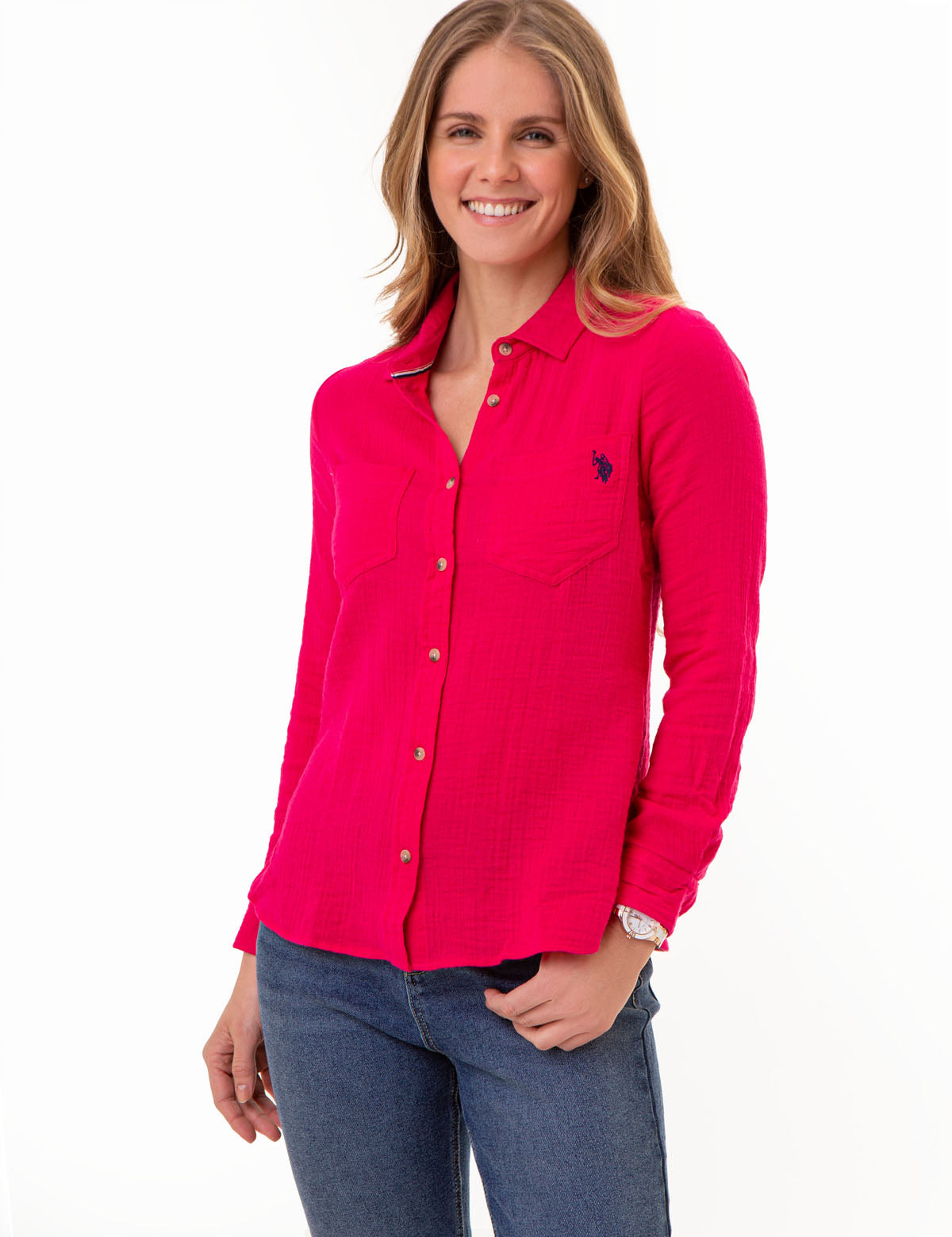 Textured Button-Up Long Sleeve Shirt for Men | Casual & Stylish