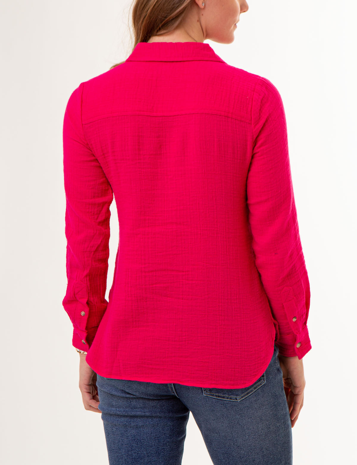 Textured Button-Up Long Sleeve Shirt for Men | Casual & Stylish