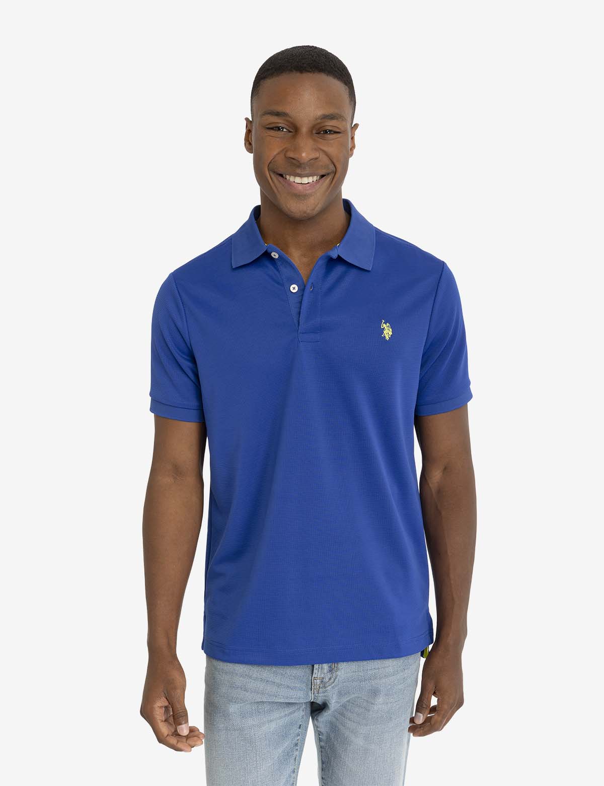 Textured Ottoman Polo Shirt for Men | Premium Cotton Style