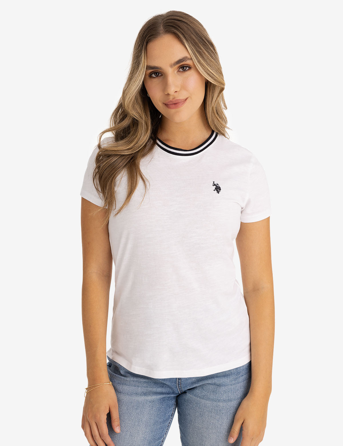 Ringer Neck Trim T-Shirt for Men & Women | Casual Vintage Style