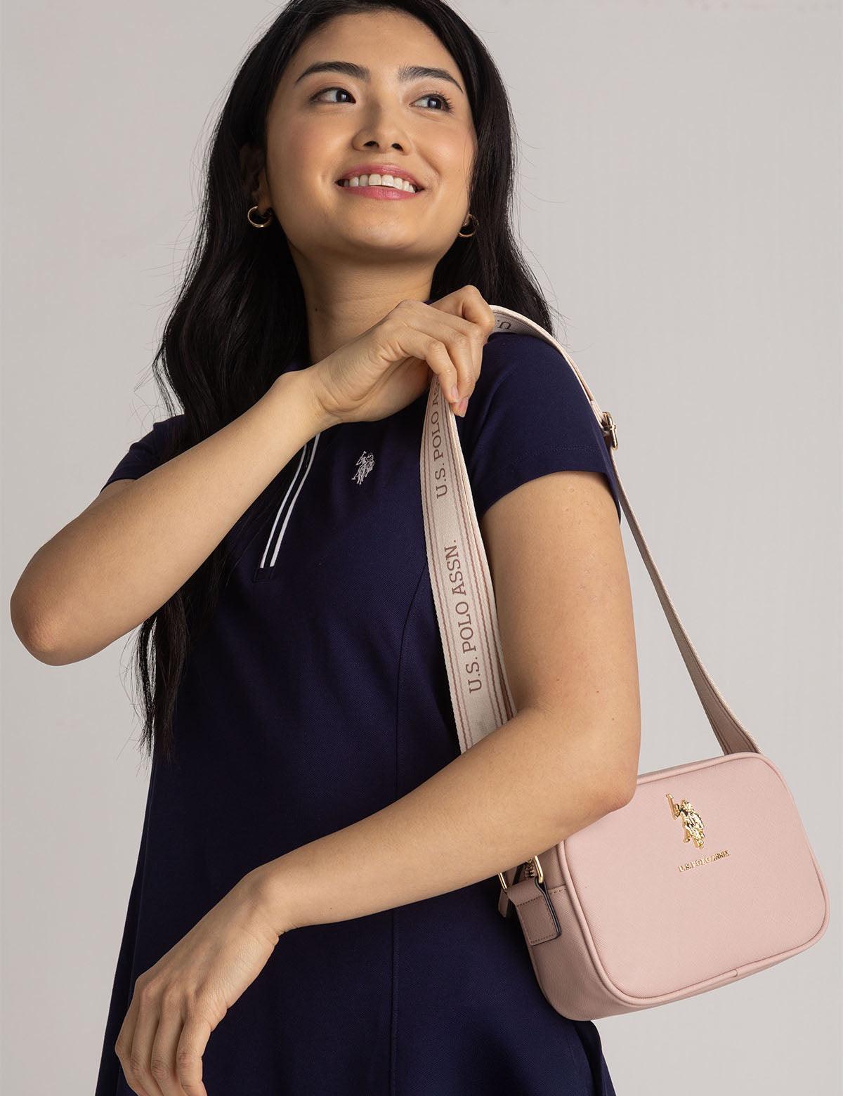 Classic Zip Crossbody Bag for Women | Saffiano PU & Logo Strap | U.S. Polo Assn.