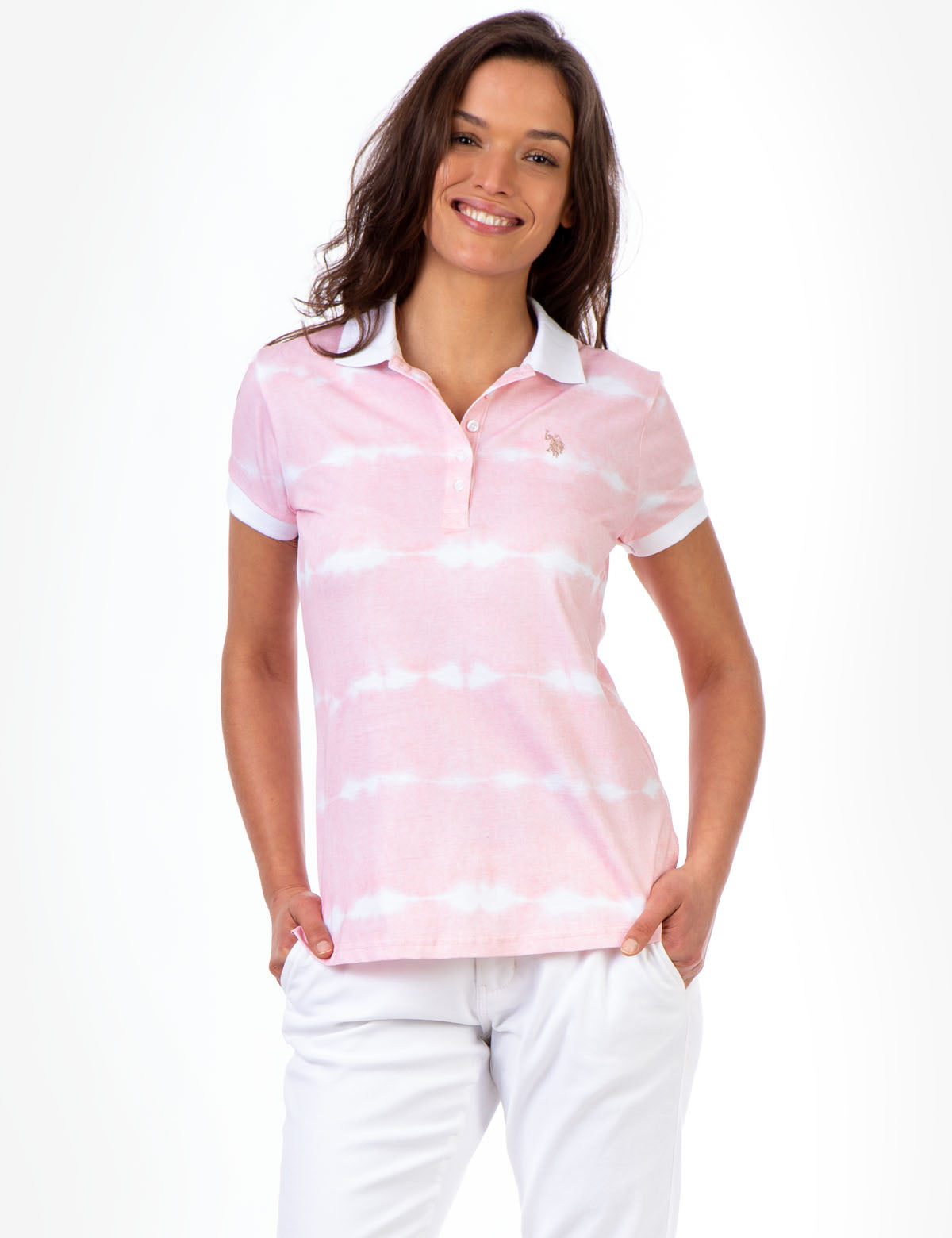 Tie Dye Polo Shirt with Short Sleeves & USPA Logo | Casual Wear