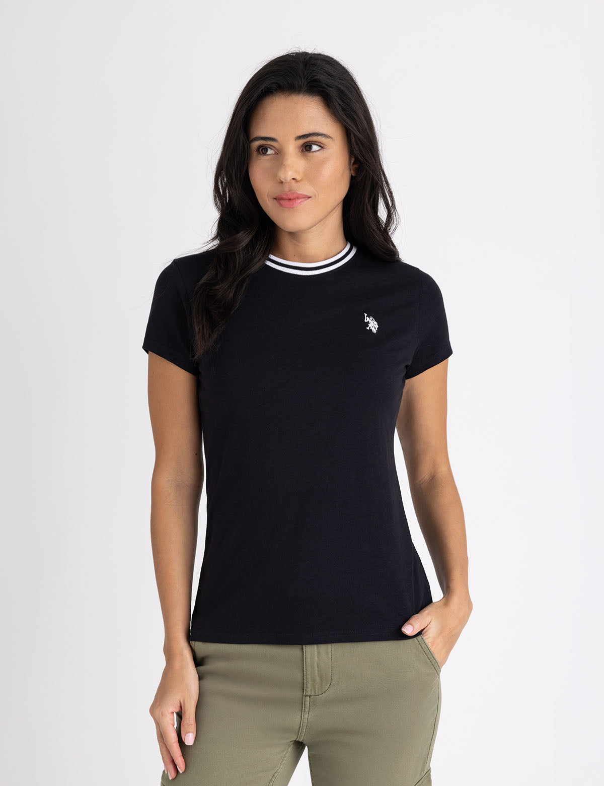 Ringer Neck Trim T-Shirt for Men & Women | Casual Vintage Style