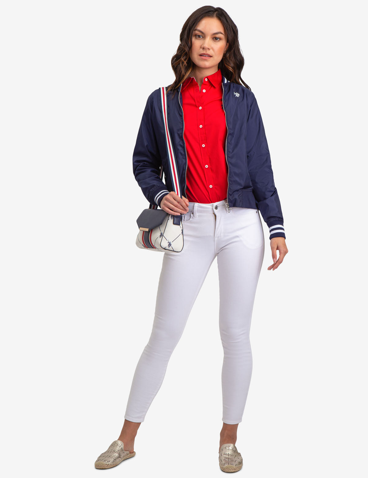 Tipped Bomber Jacket with Zipper & Side Pockets | Casual Outerwear