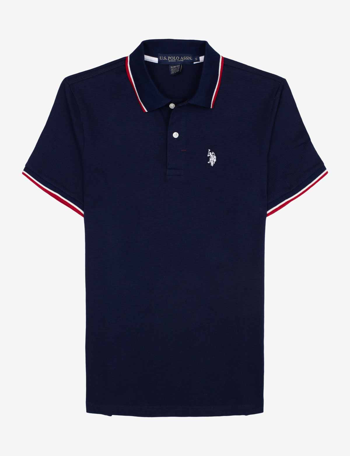 Tipped Ottoman Pique Polo Shirt with Rib Knit Cuffs | Classic Fit