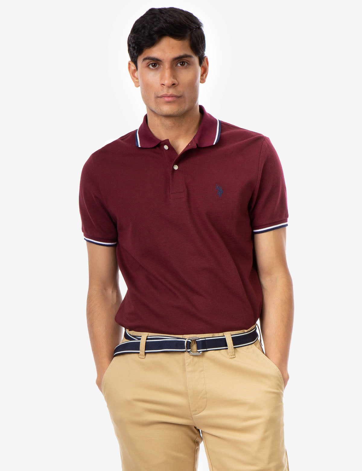 Tipped Ottoman Pique Polo Shirt with Rib Knit Cuffs | Classic Fit