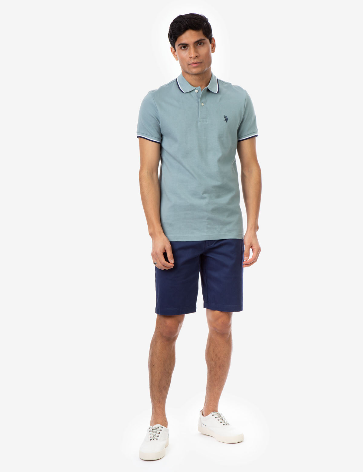 Tipped Ottoman Pique Polo Shirt with Rib Knit Cuffs | Classic Fit