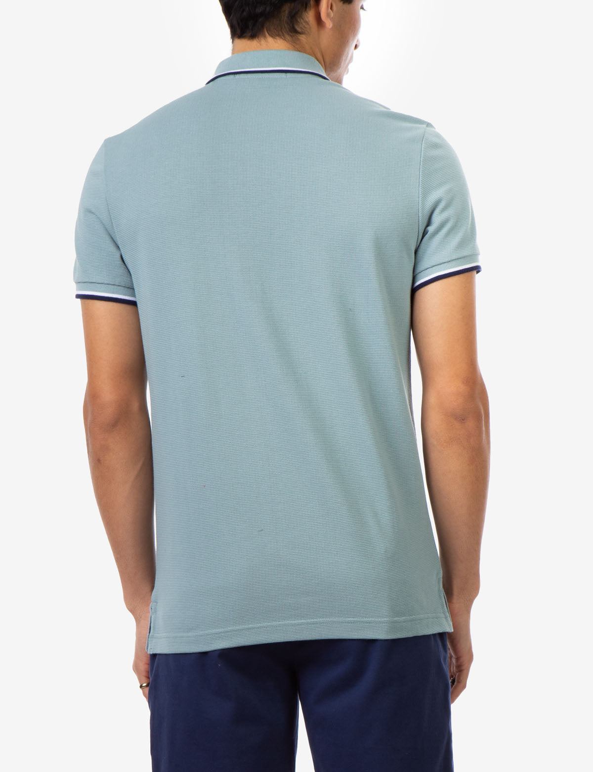 Tipped Ottoman Pique Polo Shirt with Rib Knit Cuffs | Classic Fit