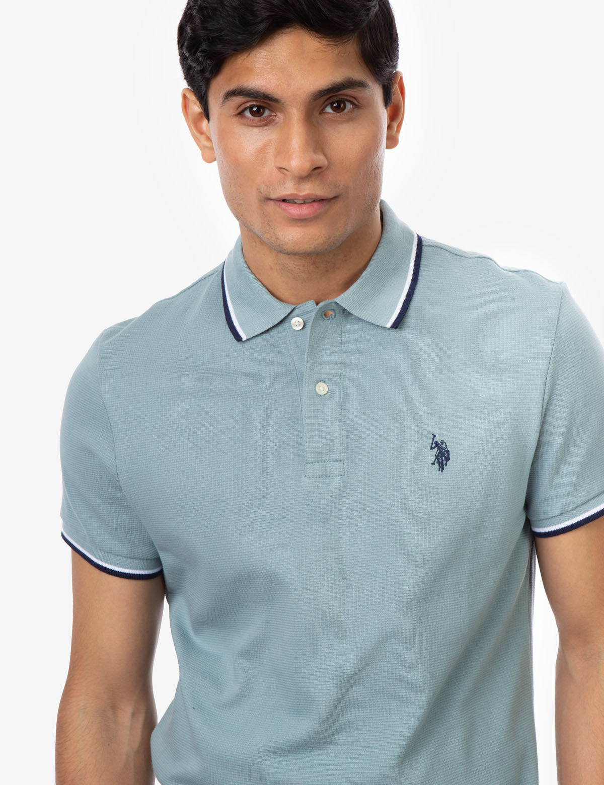 Tipped Ottoman Pique Polo Shirt with Rib Knit Cuffs | Classic Fit