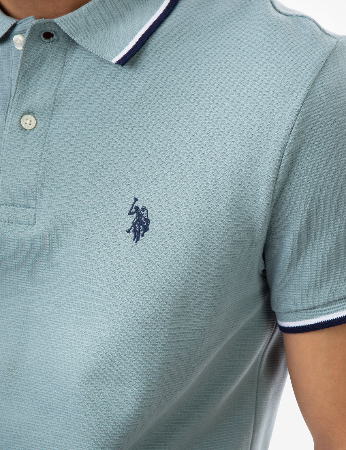 Tipped Ottoman Pique Polo Shirt with Rib Knit Cuffs | Classic Fit