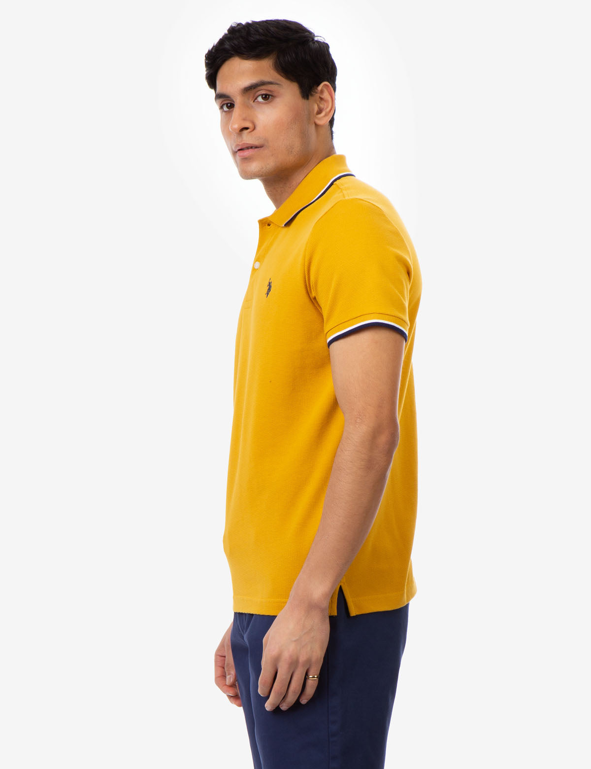 Tipped Ottoman Pique Polo Shirt with Rib Knit Cuffs | Classic Fit