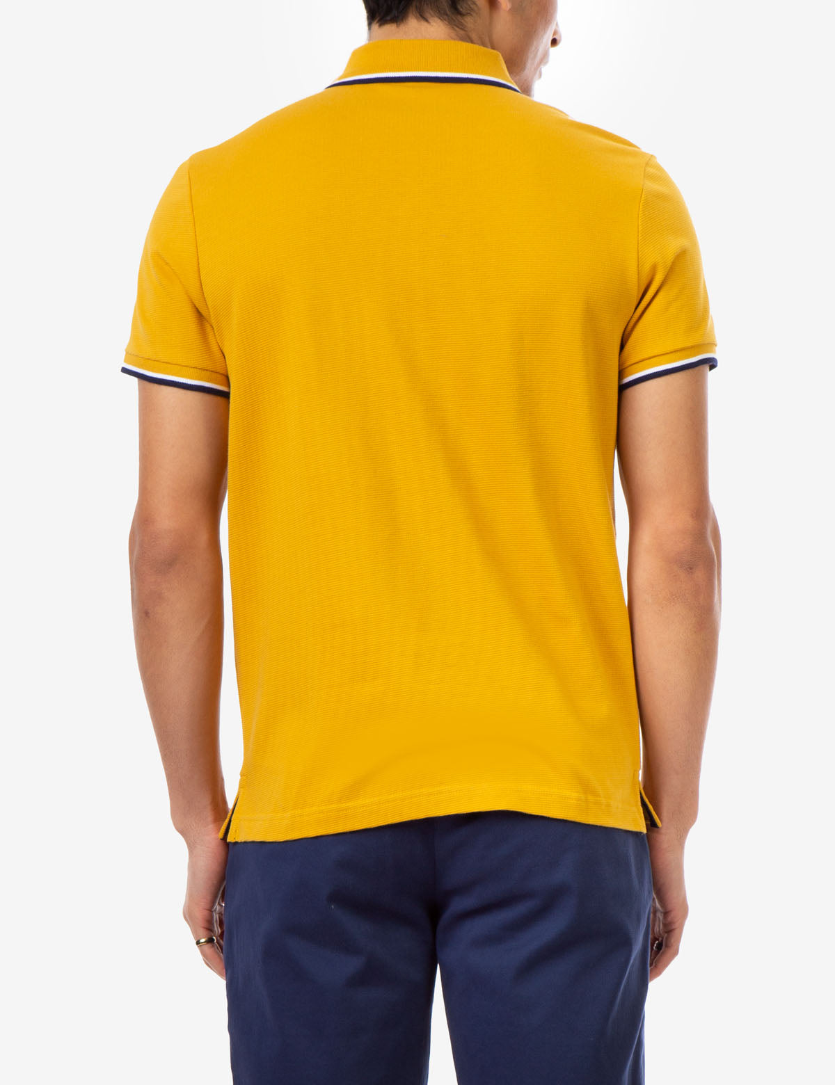 Tipped Ottoman Pique Polo Shirt with Rib Knit Cuffs | Classic Fit