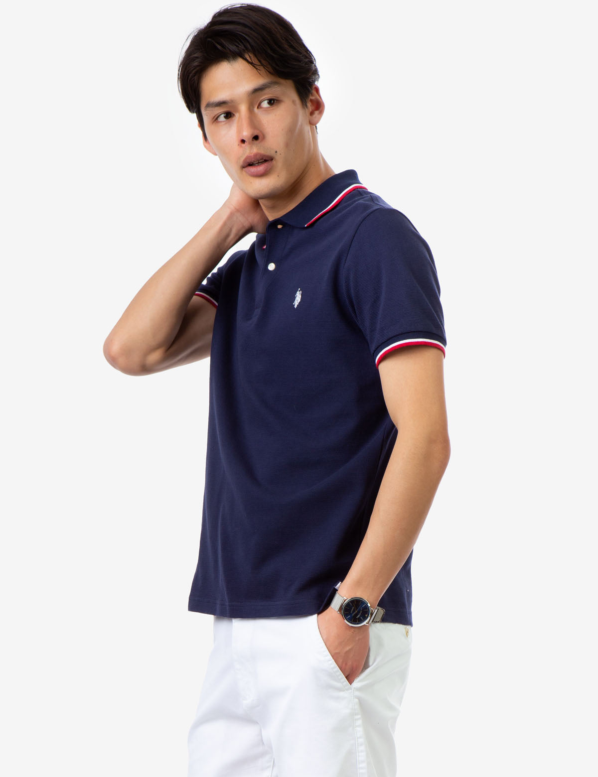 Tipped Ottoman Pique Polo Shirt with Rib Knit Cuffs | Classic Fit
