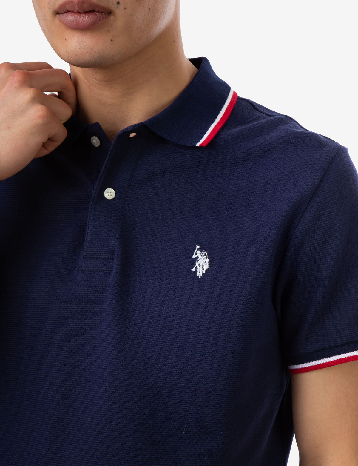 Tipped Ottoman Pique Polo Shirt with Rib Knit Cuffs | Classic Fit