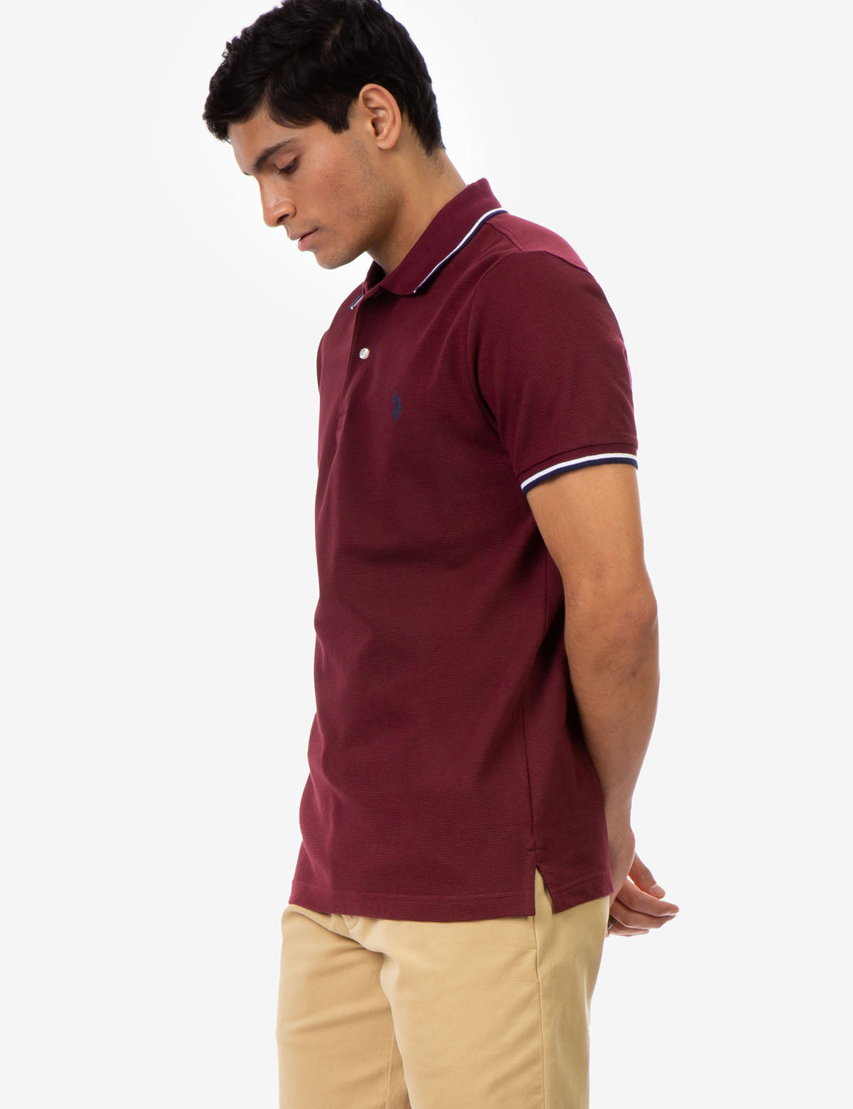 Tipped Ottoman Pique Polo Shirt with Rib Knit Cuffs | Classic Fit