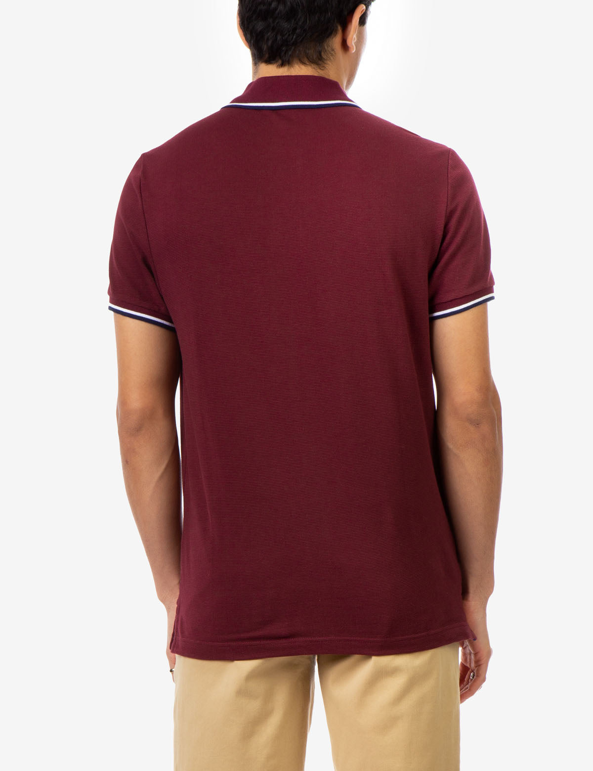 Tipped Ottoman Pique Polo Shirt with Rib Knit Cuffs | Classic Fit