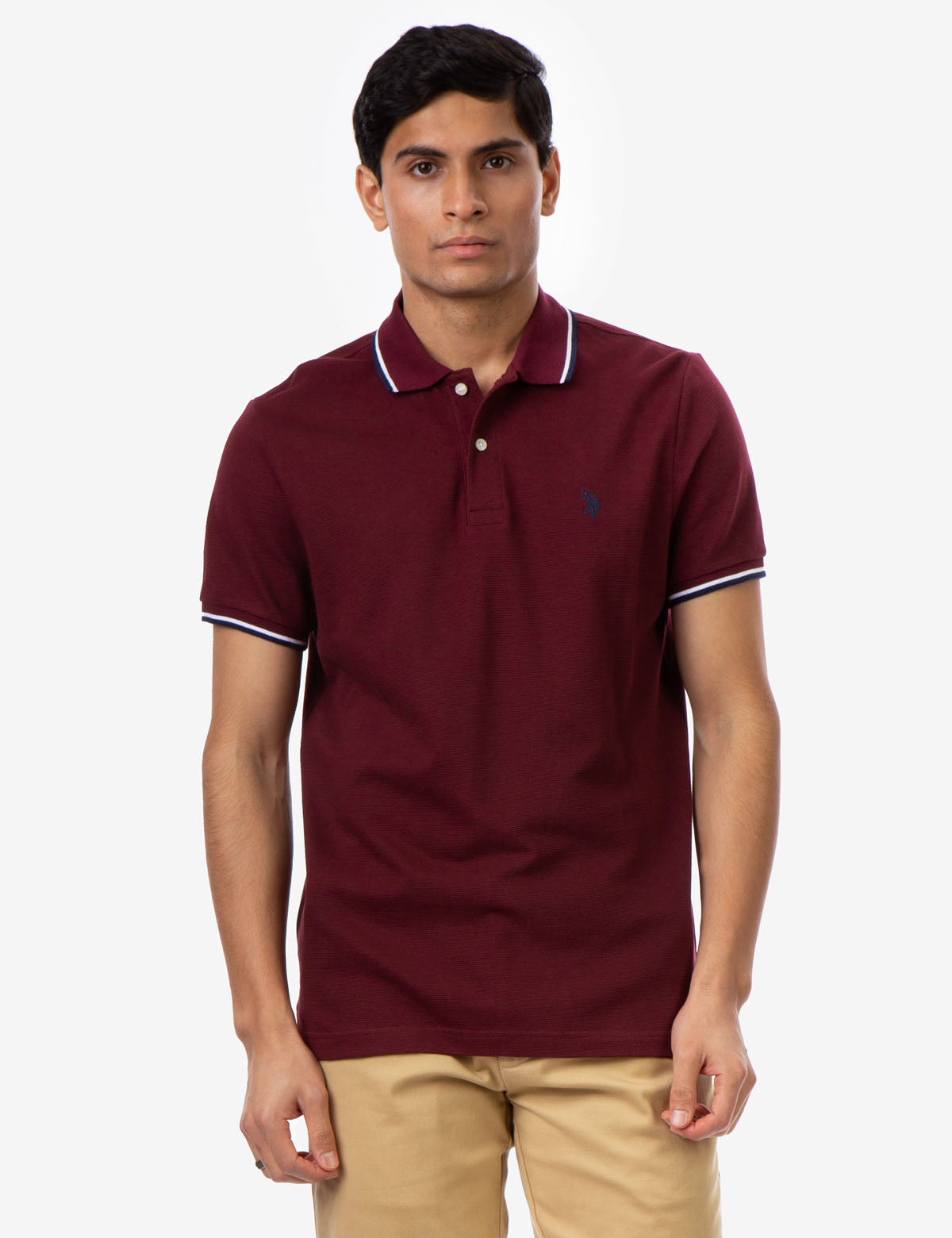 Tipped Ottoman Pique Polo Shirt with Rib Knit Cuffs | Classic Fit