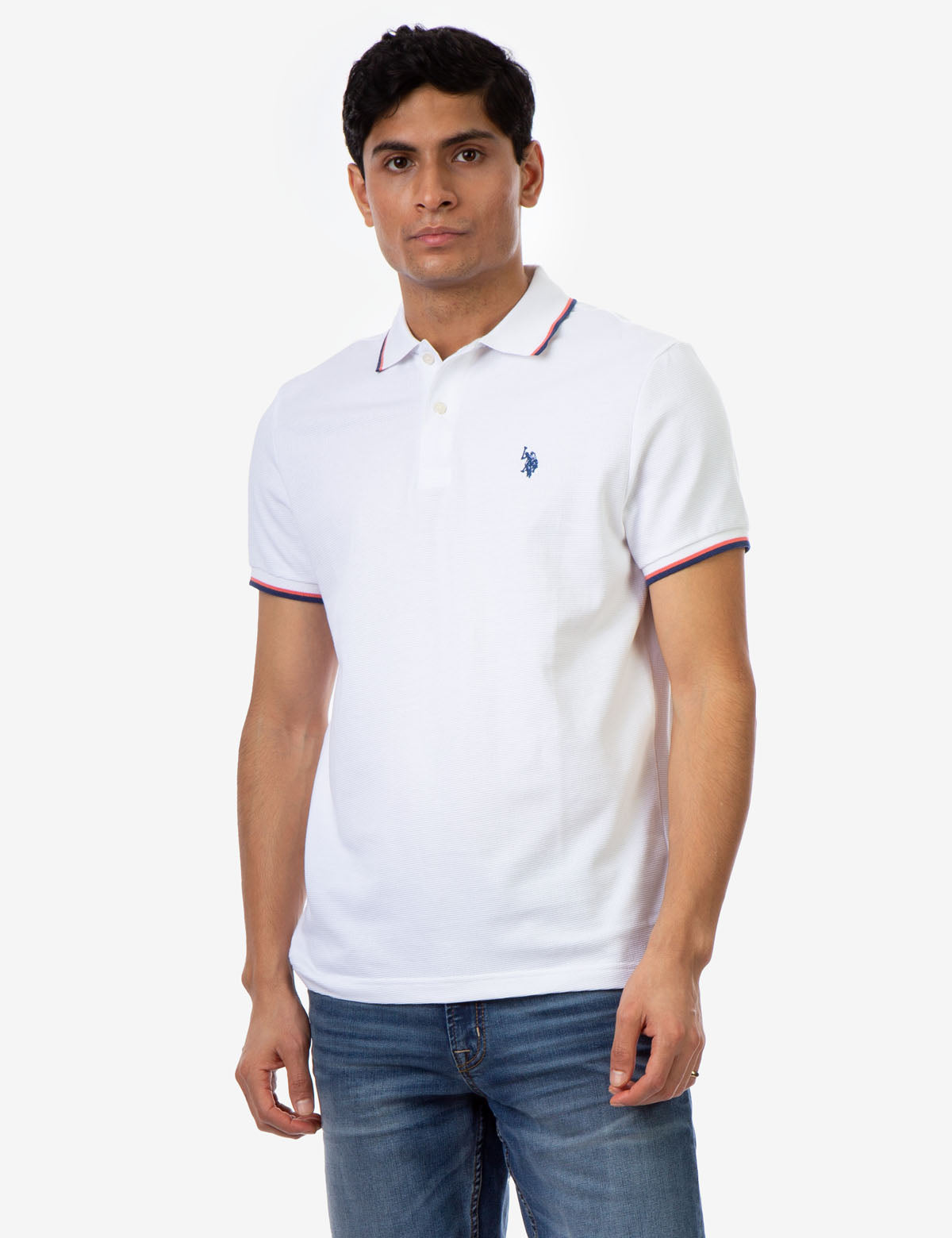 Tipped Ottoman Pique Polo Shirt with Rib Knit Cuffs | Classic Fit