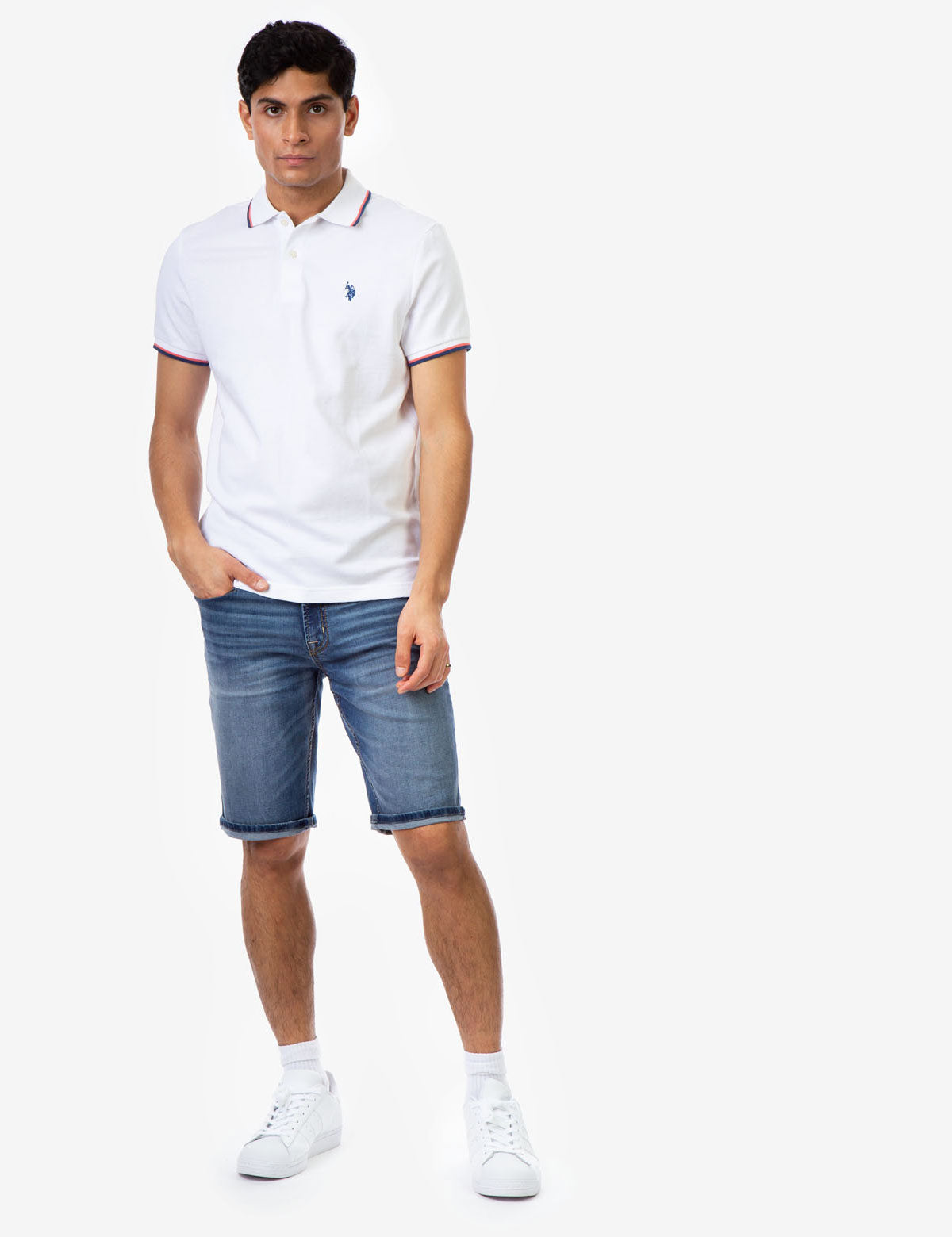 Tipped Ottoman Pique Polo Shirt with Rib Knit Cuffs | Classic Fit