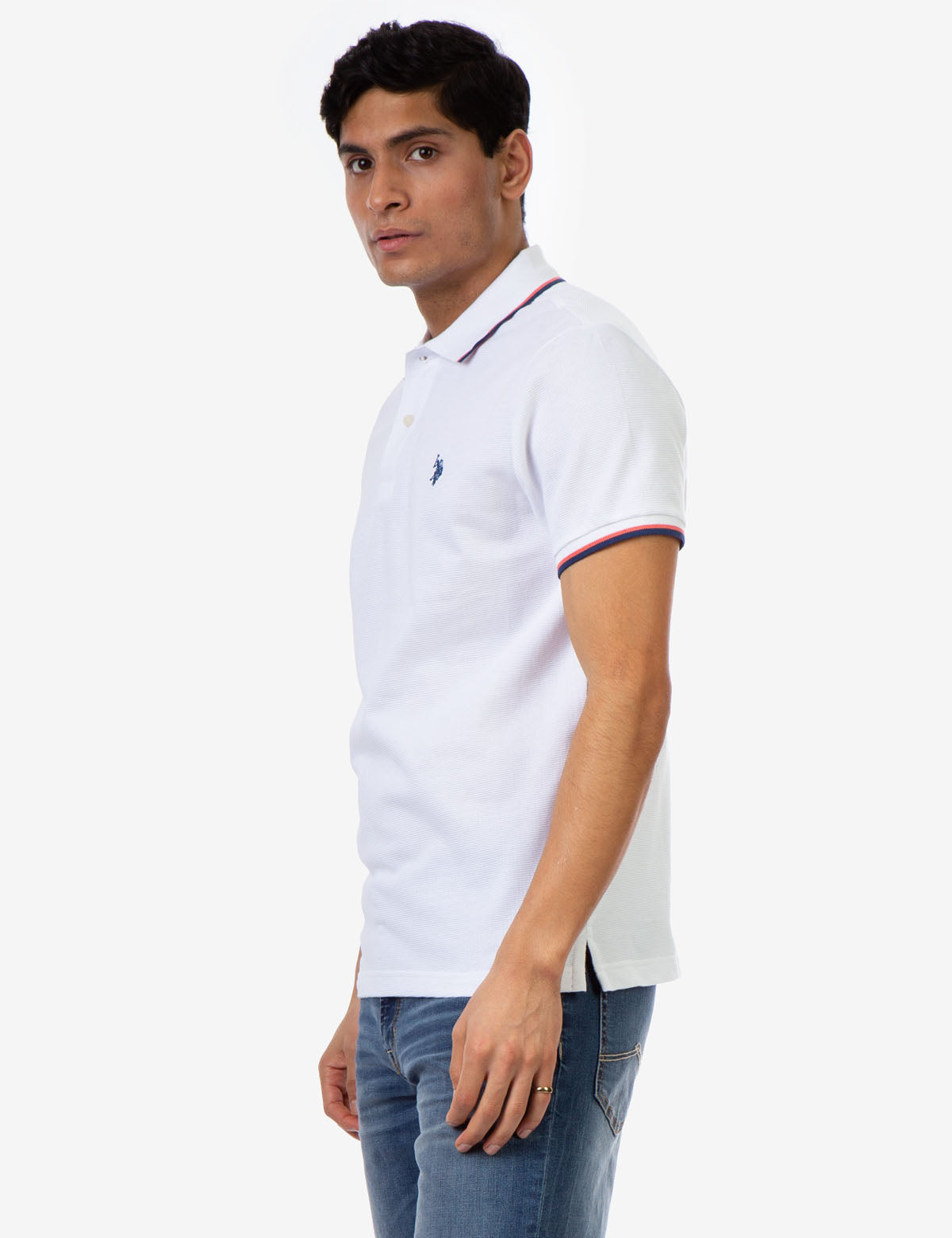 Tipped Ottoman Pique Polo Shirt with Rib Knit Cuffs | Classic Fit