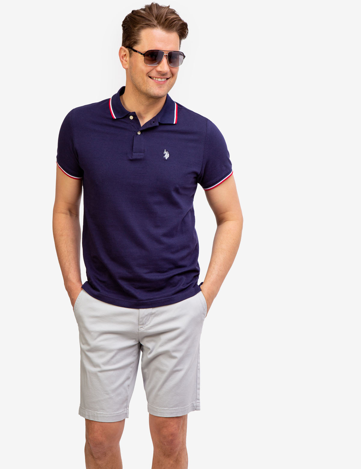 Tipped Ottoman Pique Polo Shirt with Rib Knit Cuffs | Classic Fit