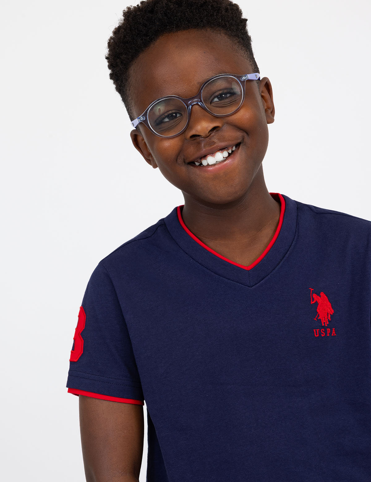 Boys V-Neck T-Shirt - Soft Cotton Basic Tee | Casual Comfort