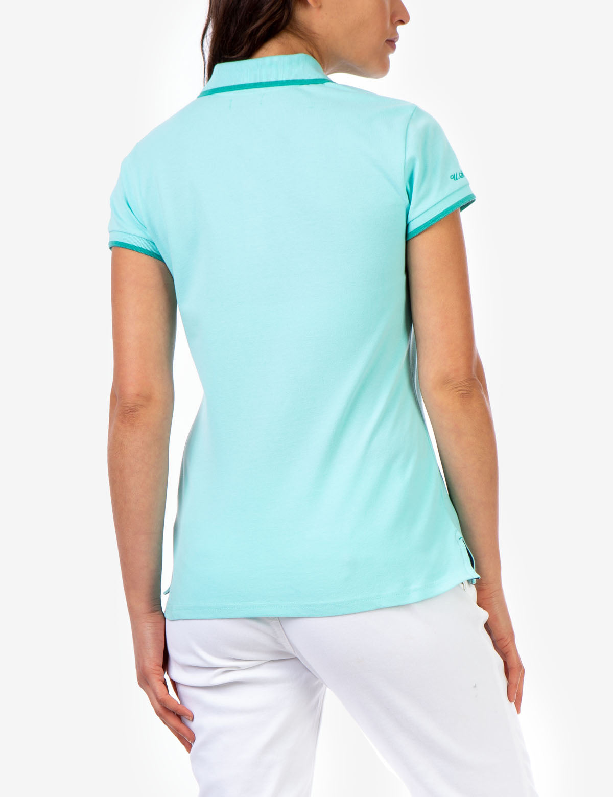 Men's Tipped Polo Shirt with Contrast Collar & Vented Hems