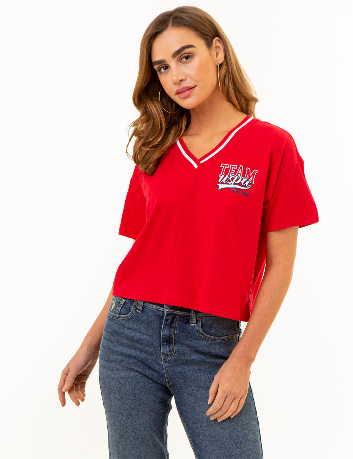 Tipped V-Neck Graphic T-Shirt for Casual Wear | Comfort Fit