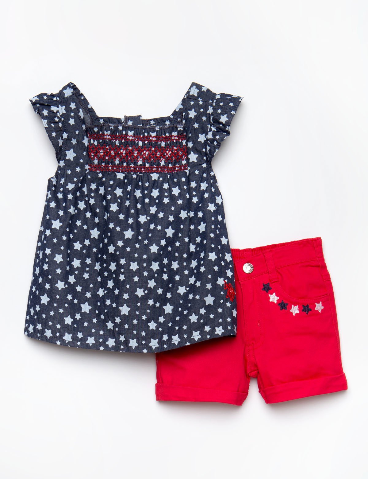 Toddler Smocked Top & Shorts Set | Sleeveless & Elastic Waist