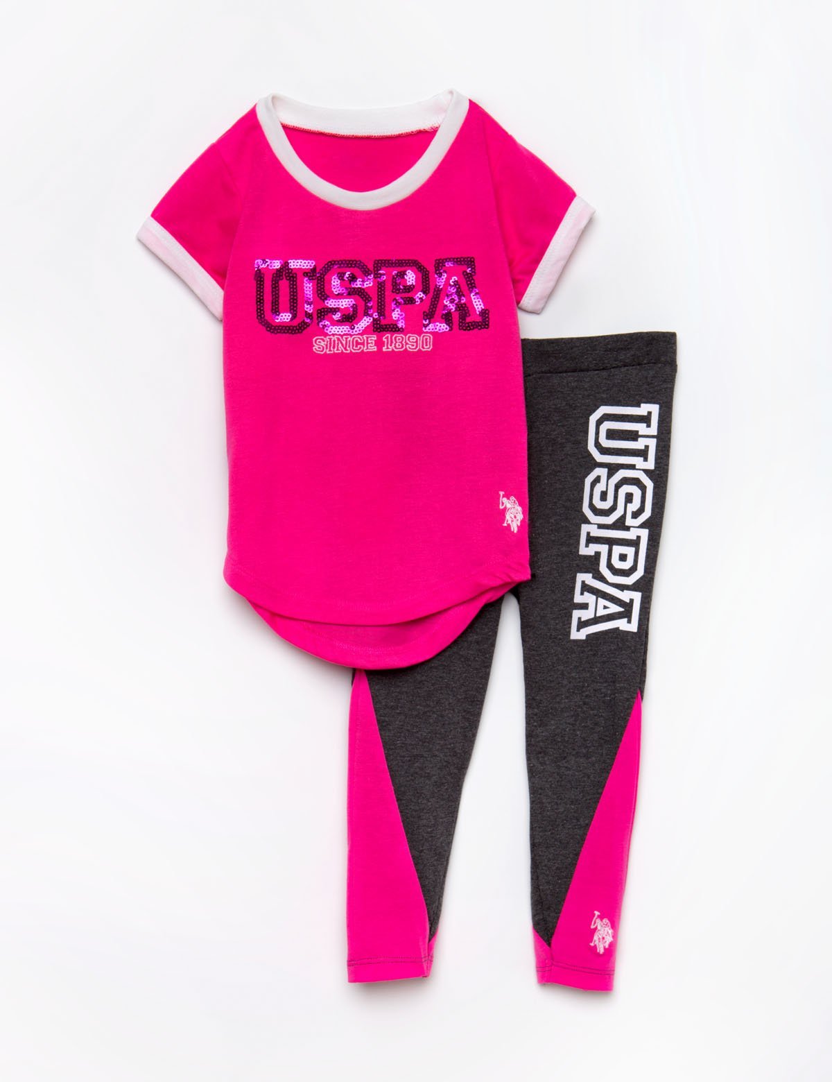 Sparkle Toddler 2-Piece Set: Tee & Leggings with Sequins | USPA