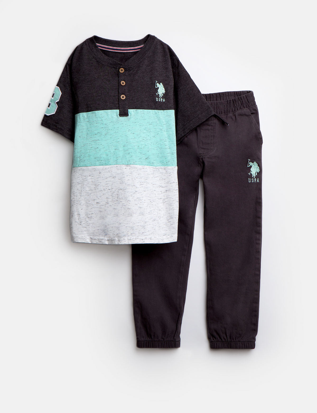 Toddler Cotton 2-Piece Set: Tee & Joggers with Elastic Waistband