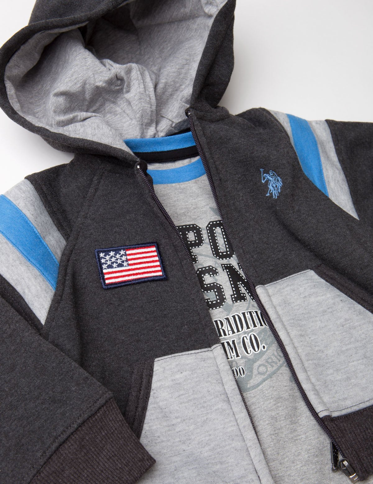 Toddler Boys 3-Piece Fleece Set with Hoodie, Tee & Jeans