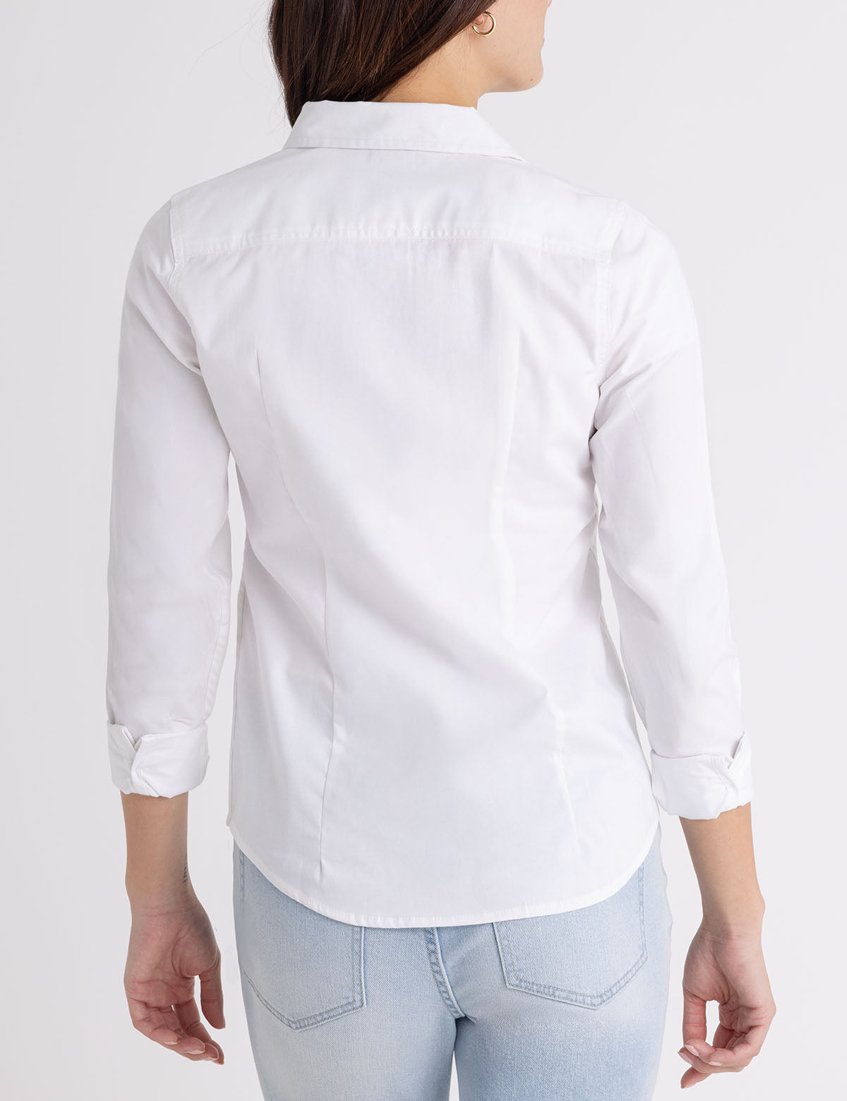 Classic Oxford Shirt with Button Cuffs & Embroidered Logo | Tonal