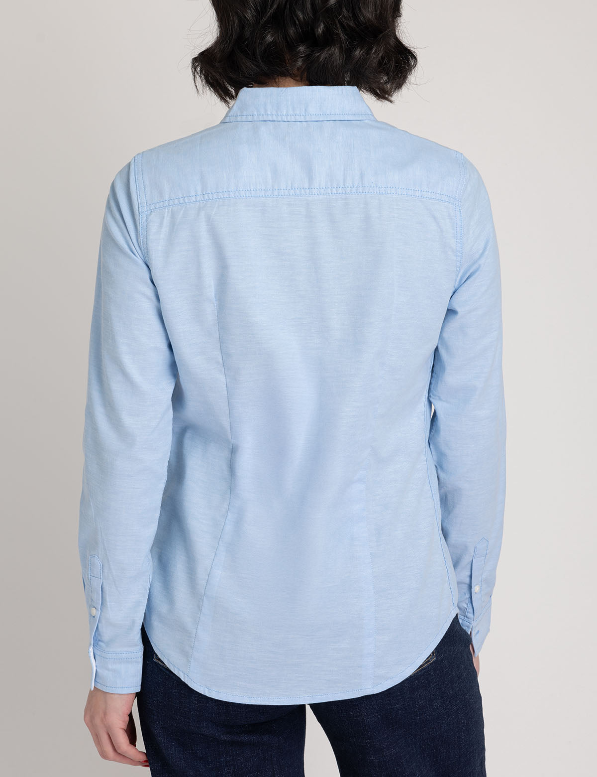 Classic Oxford Shirt with Button Cuffs & Embroidered Logo | Tonal