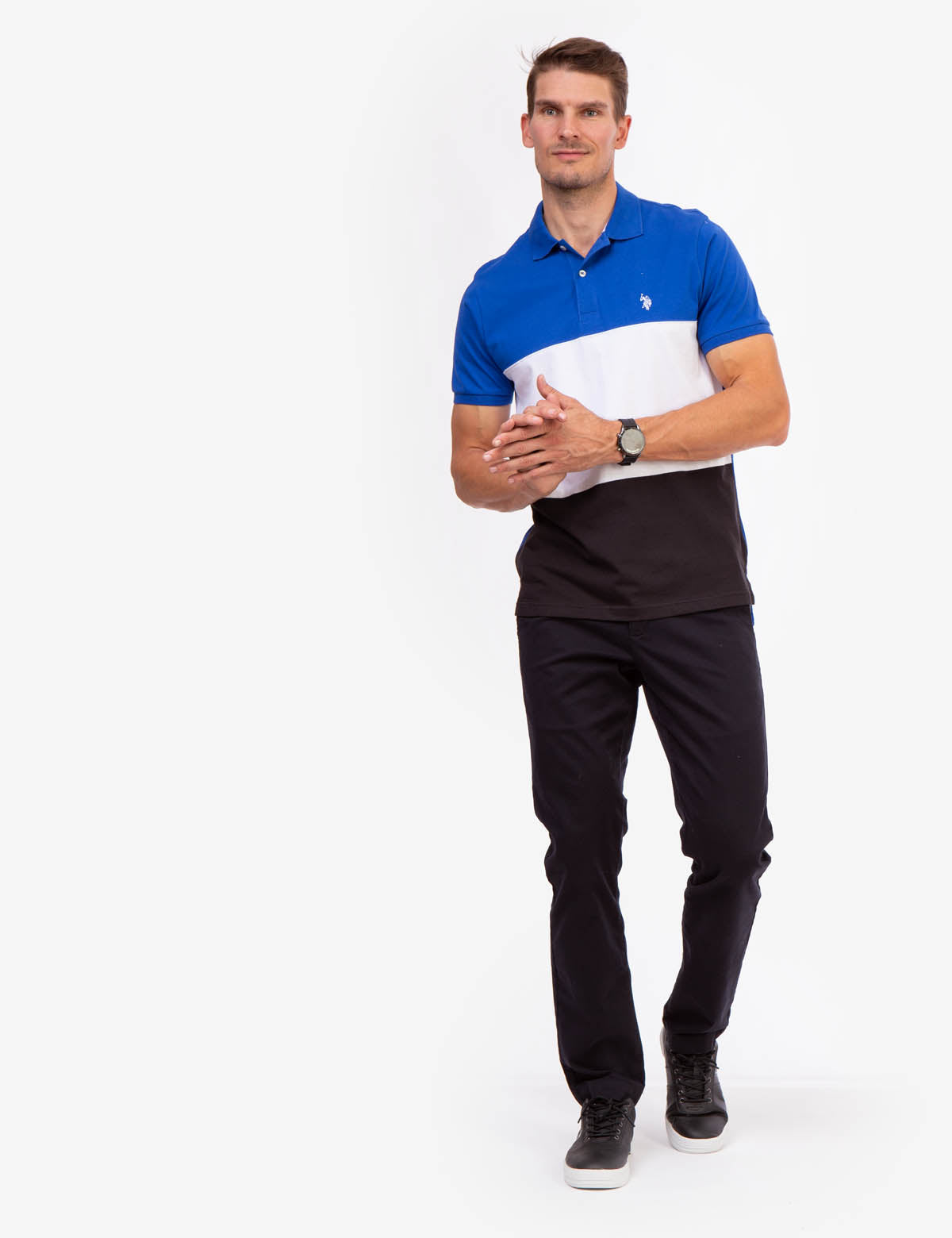 Tri Colorblock Polo Shirt | Jersey Men's Casual Wear