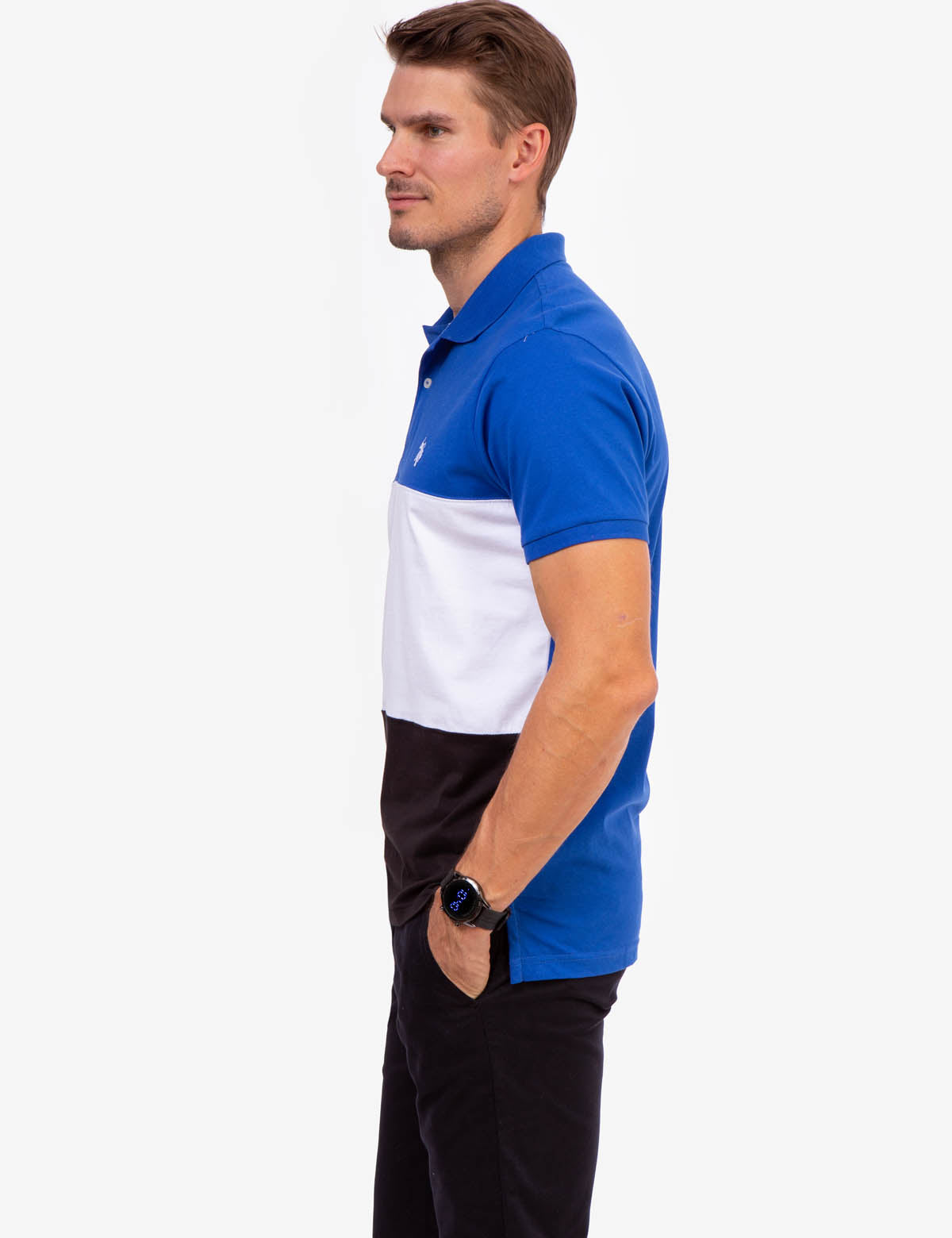 Tri Colorblock Polo Shirt | Jersey Men's Casual Wear