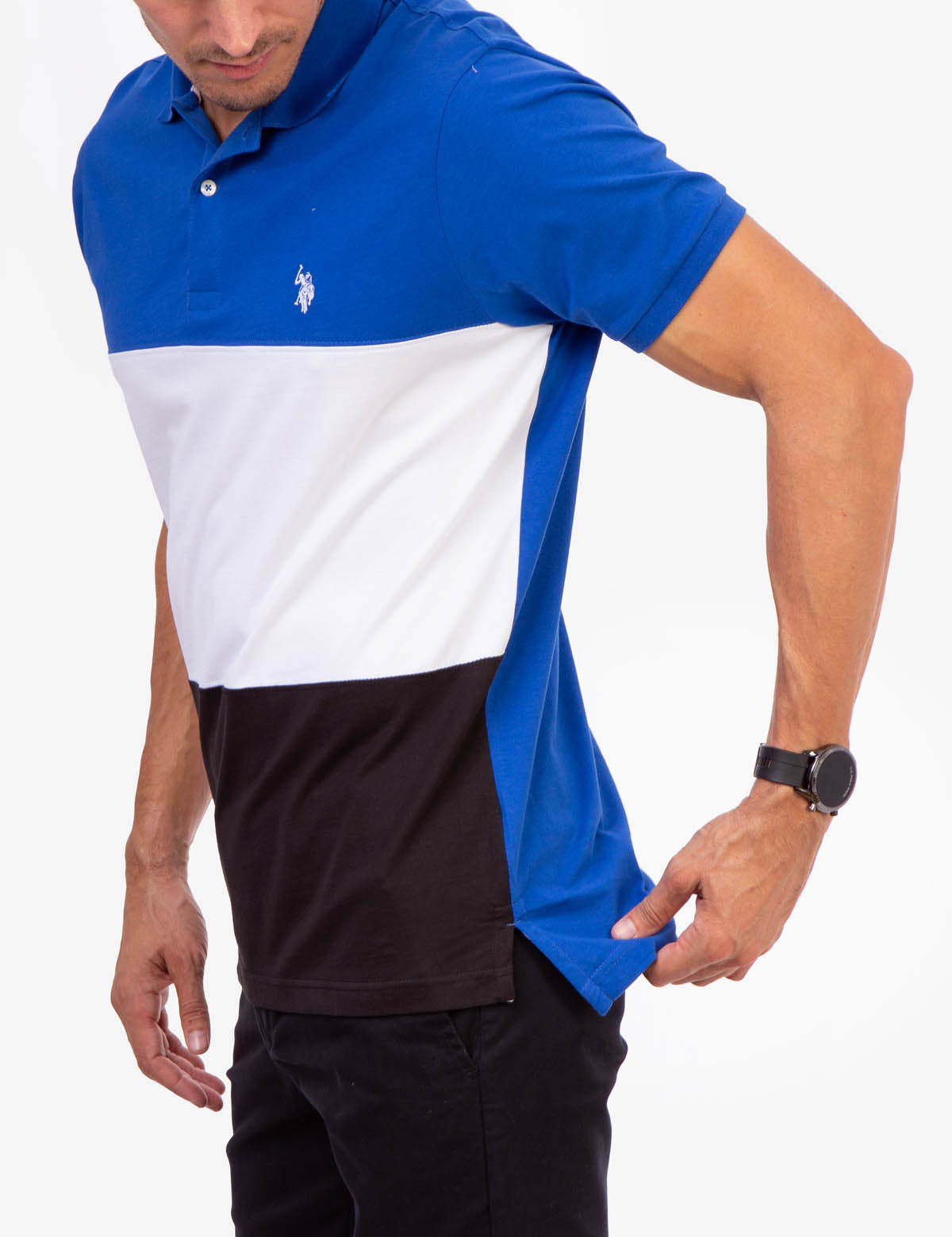 Tri Colorblock Polo Shirt | Jersey Men's Casual Wear