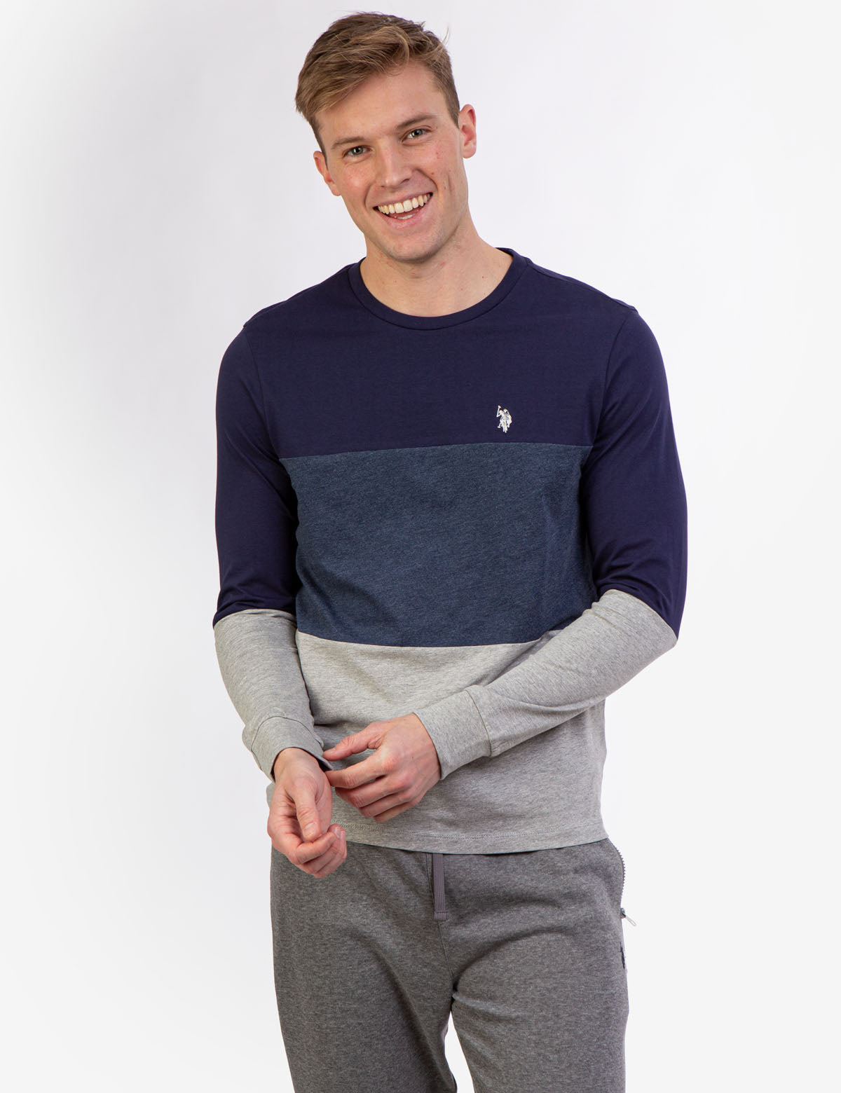 Tri Colorblock Long Sleeve T-Shirt for Men & Women | Casual Wear