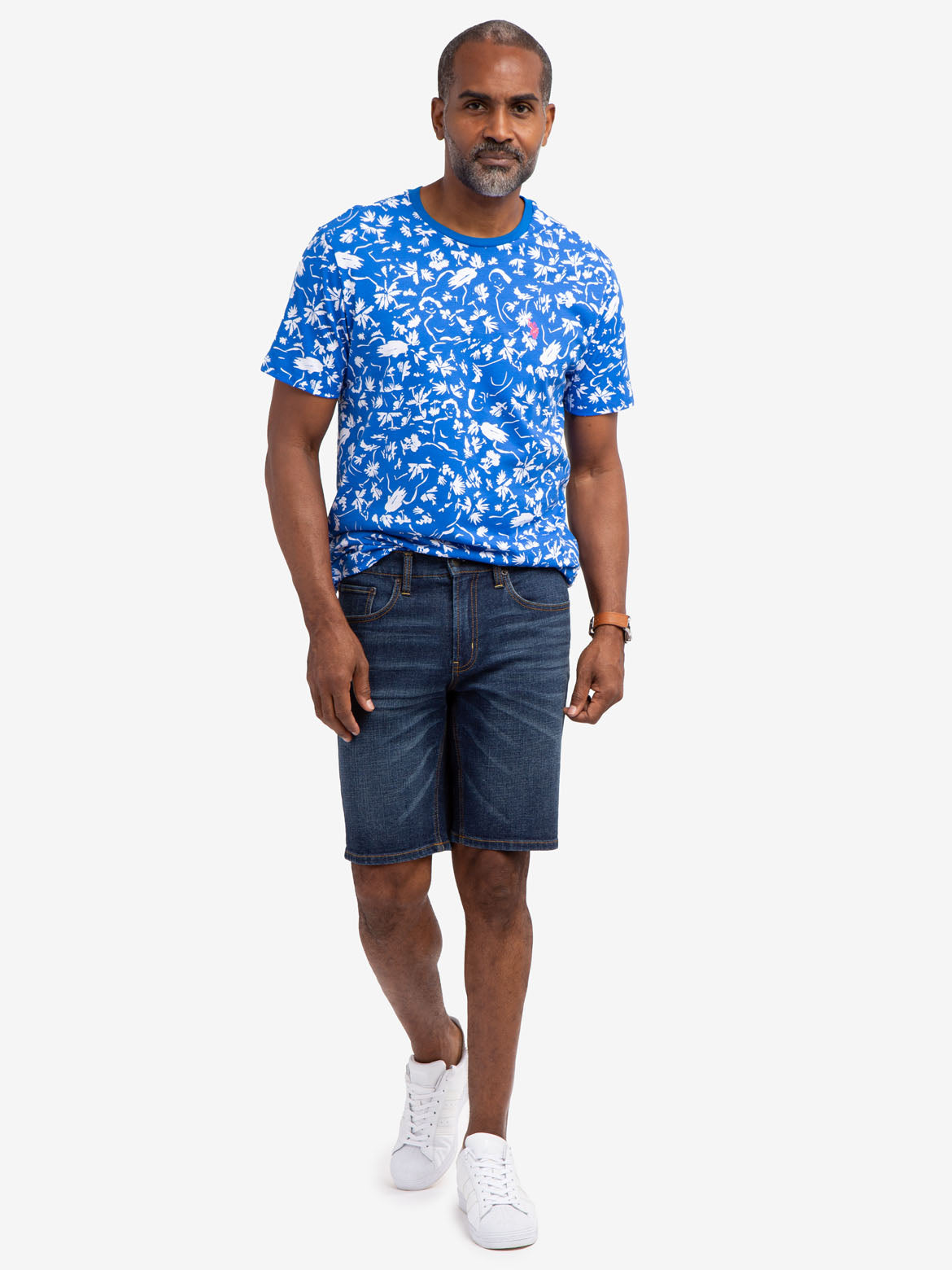 Tropical Print Jersey T-Shirt | Comfort Fit Casual Tee