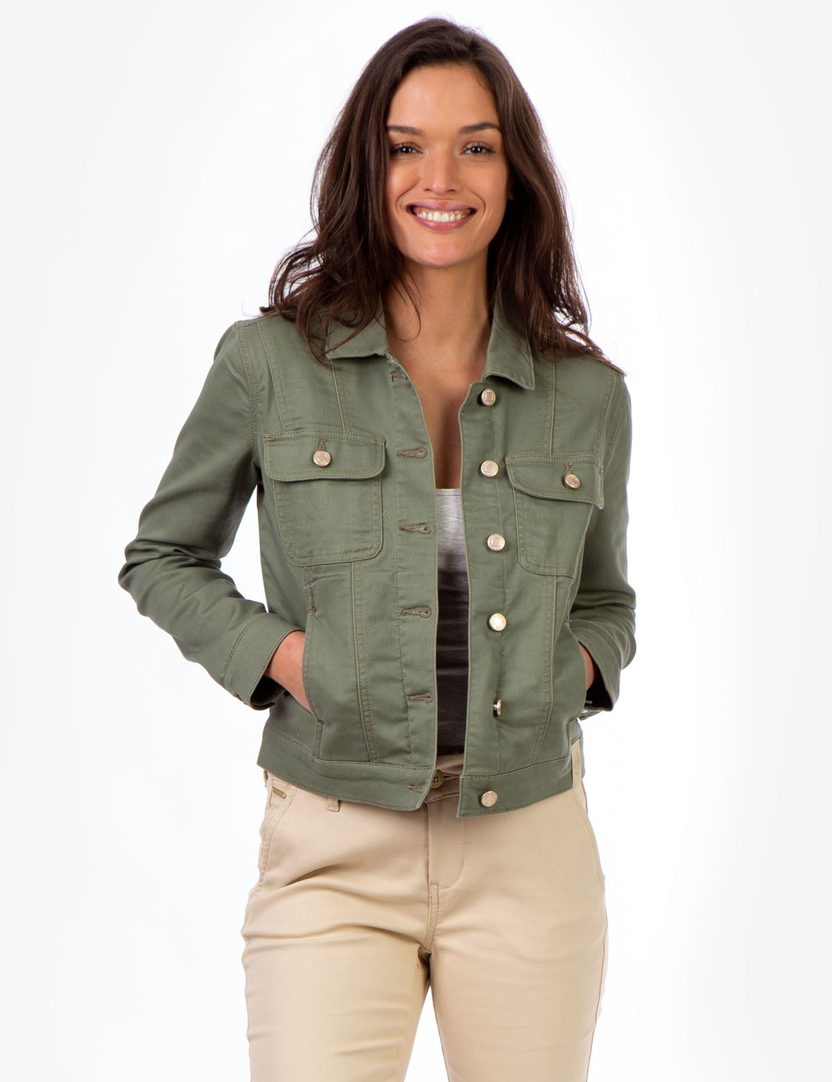 Twill Utility Jacket with Button Closures & Chest Pockets | U.S. Polo Assn.