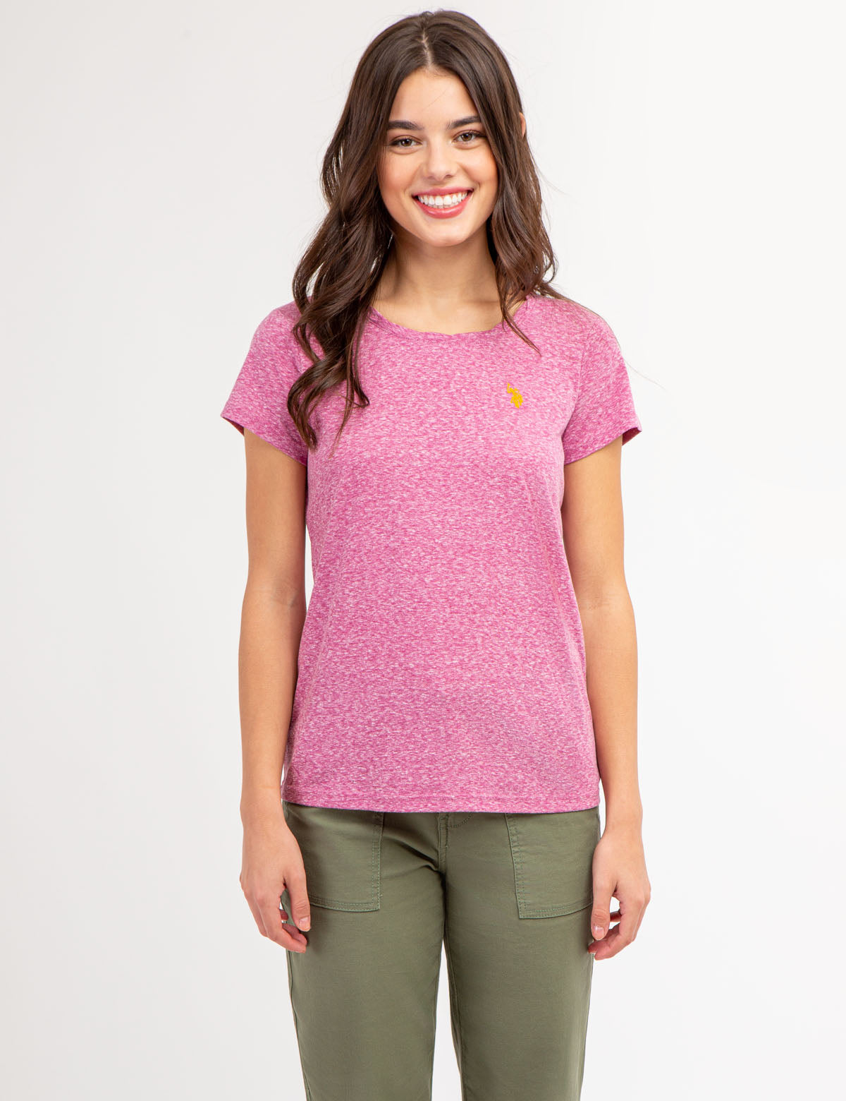 Twist Neck Snow Yarn T-Shirt | Soft & Stylish Casual Top