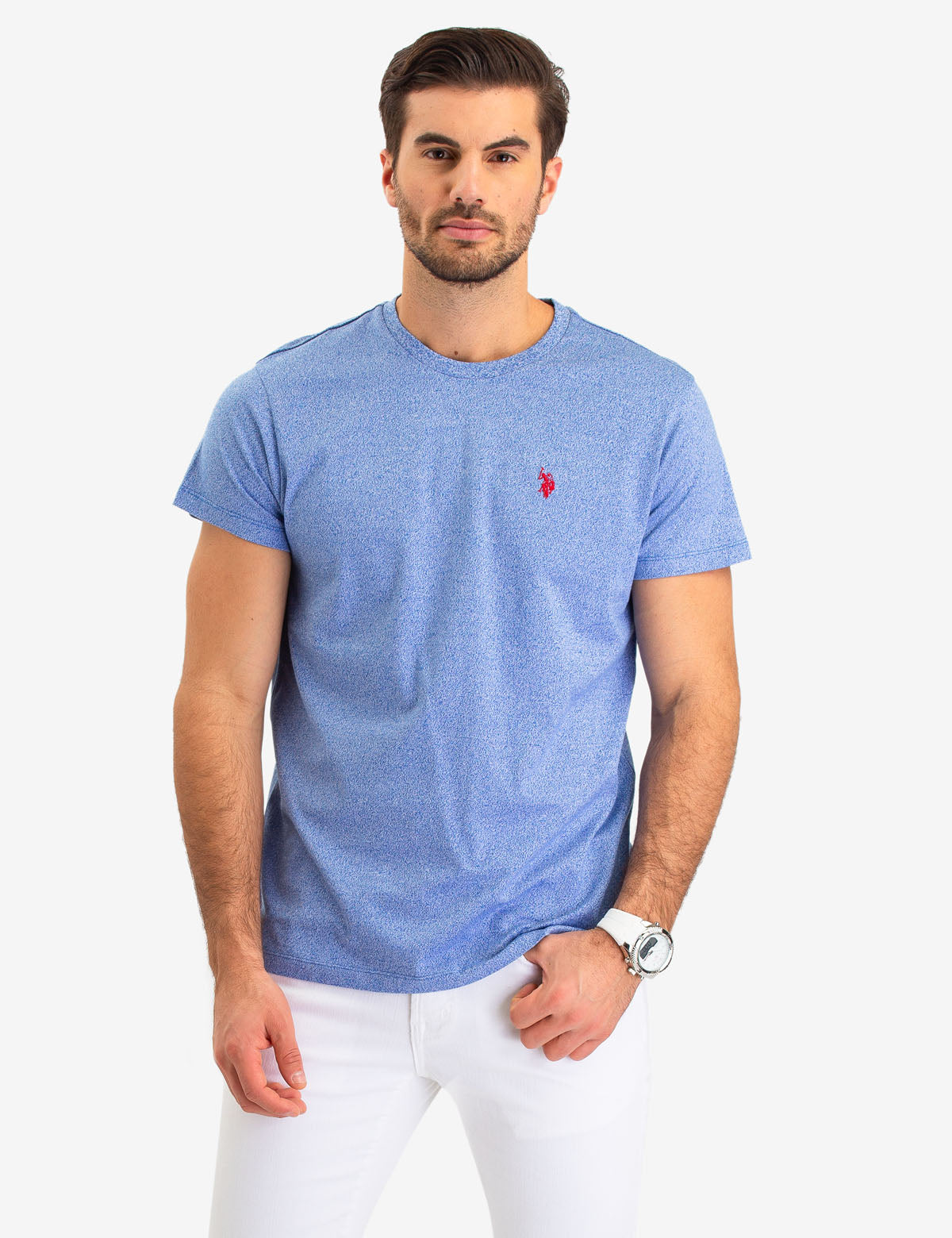 Twisted Yarn Cotton Crew Neck T-Shirt | Generous Fit & Machine Washable