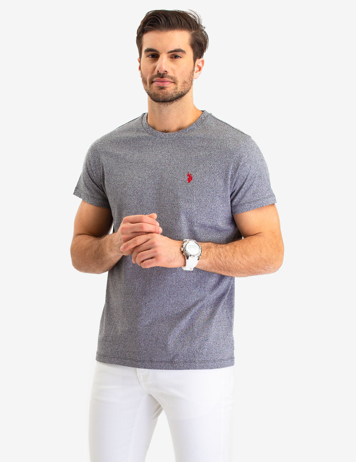 Twisted Yarn Cotton Crew Neck T-Shirt | Generous Fit & Machine Washable