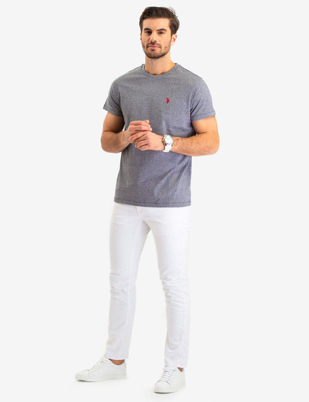Twisted Yarn Cotton Crew Neck T-Shirt | Generous Fit & Machine Washable