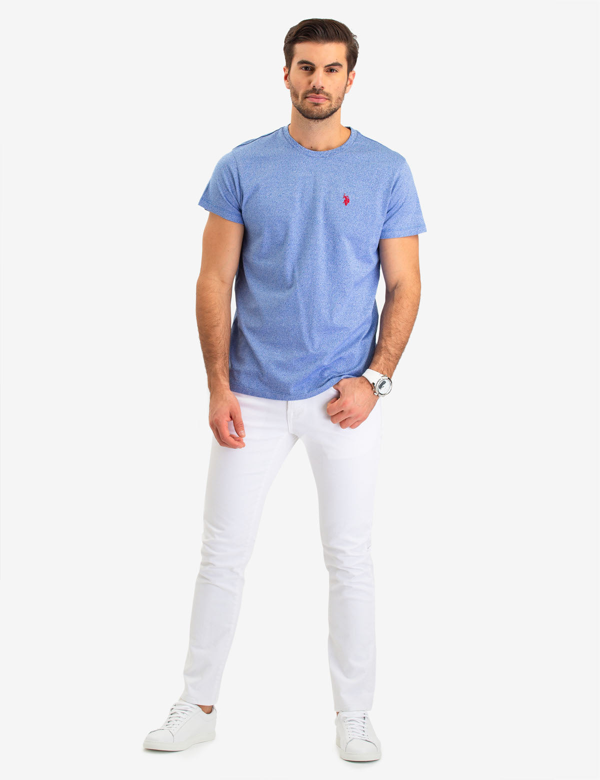 Twisted Yarn Cotton Crew Neck T-Shirt | Generous Fit & Machine Washable